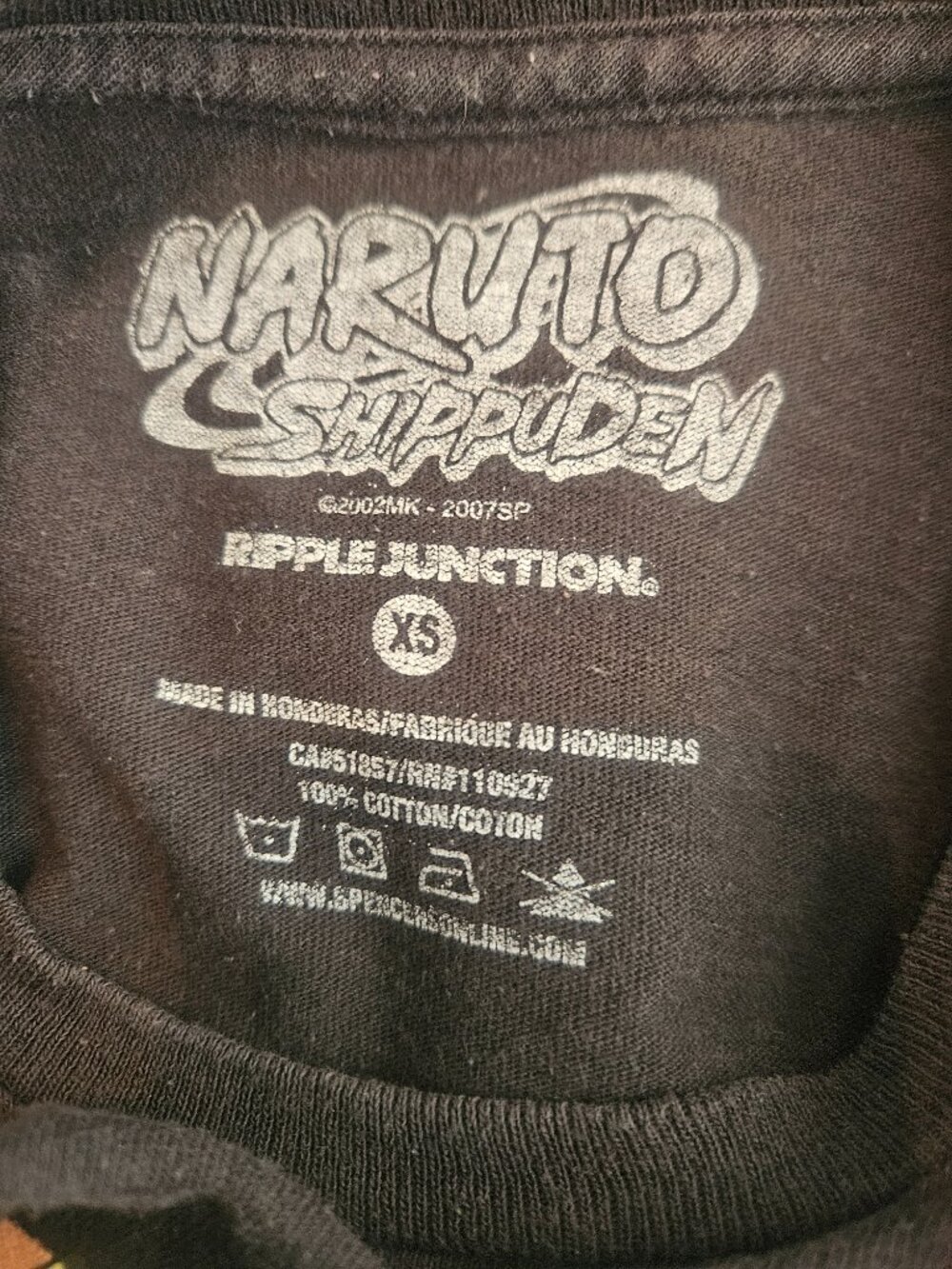 Naruto Shippuden, Anime Graphic T-Shirt, Ripple Junction, Black, Size XS - Picture 2 of 4